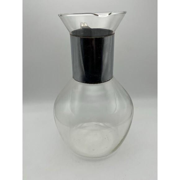 Vintage Corning Glass Coffee Tea Heat Proof Carafe Clear Glass Pitcher No Lid - Picture 3 of 5
